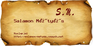 Salamon Mátyás névjegykártya